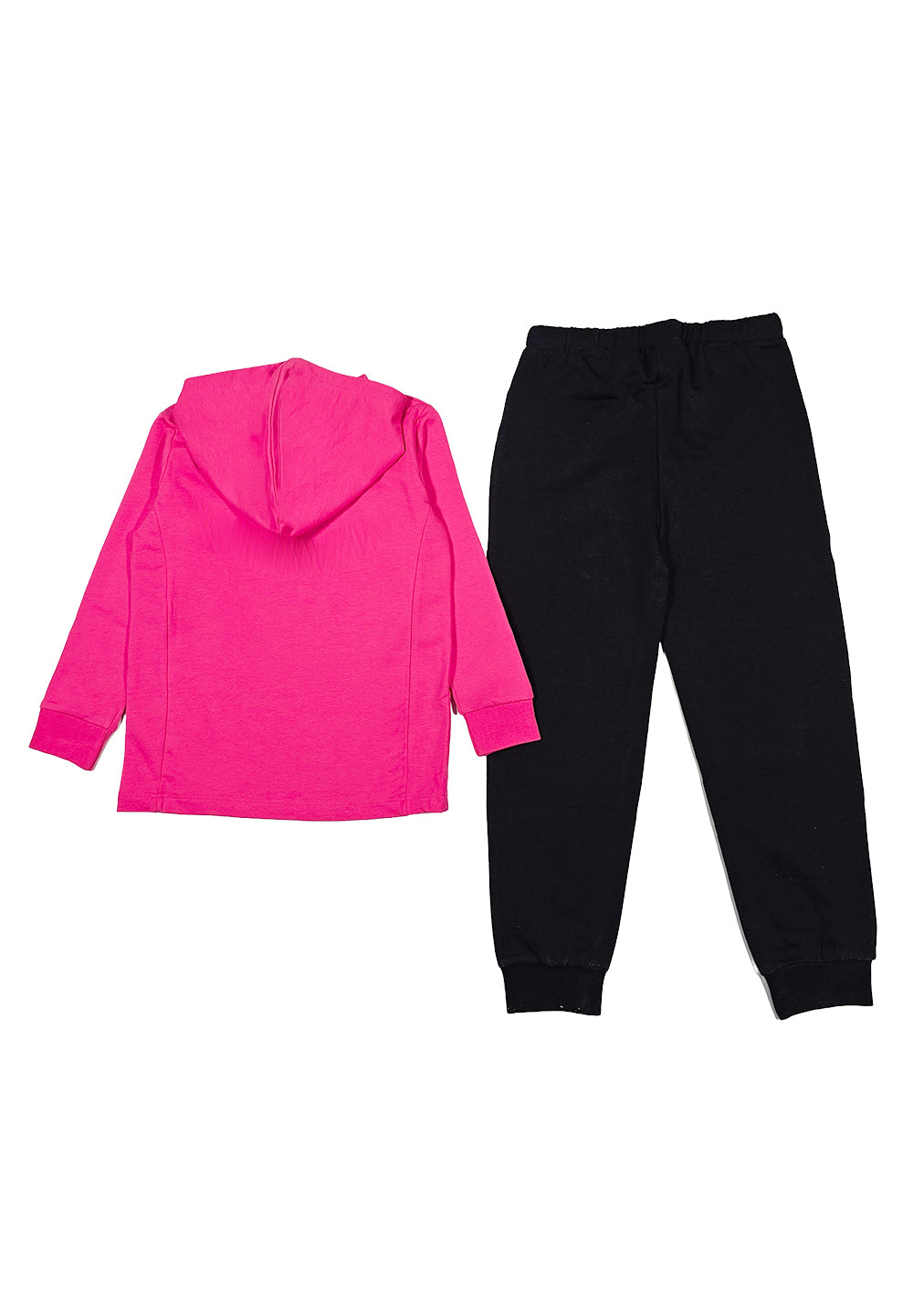Ensemble sweat fuchsia et noir pour fille