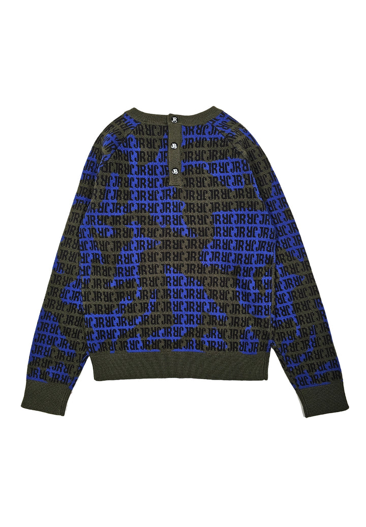 Jersey de cuello redondo negro para niño