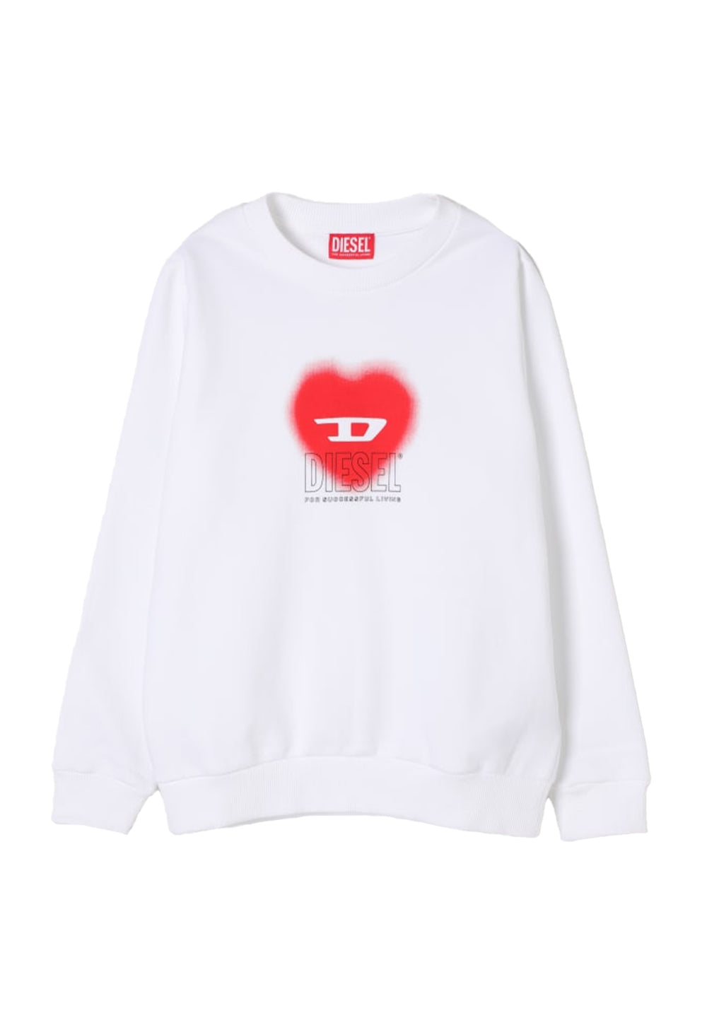 White crew neck sweatshirt for girls