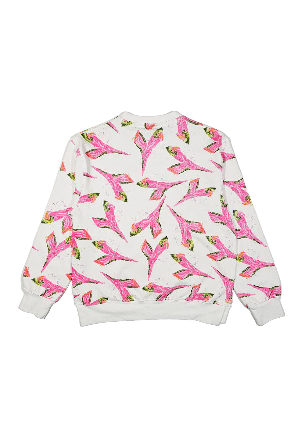 White crew neck sweatshirt for girls