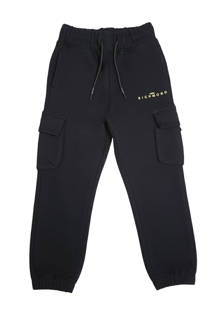 Black fleece sweatpants for boys