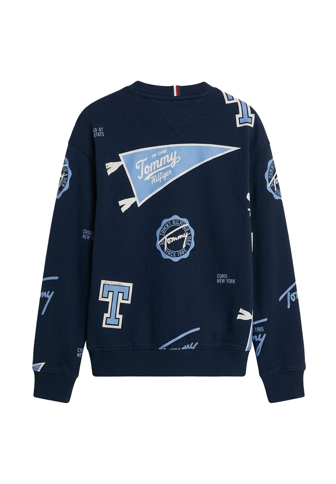 Sweat-shirt bleu marine à col rond pour enfant