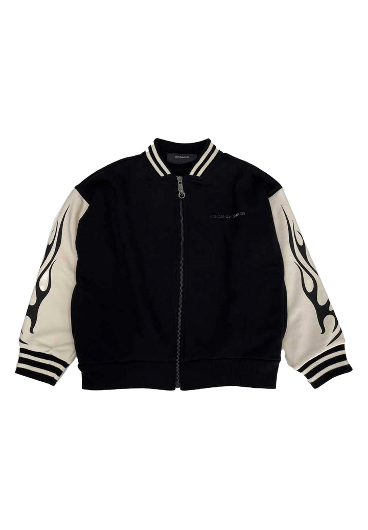 Sweat-shirt zippé noir pour enfant