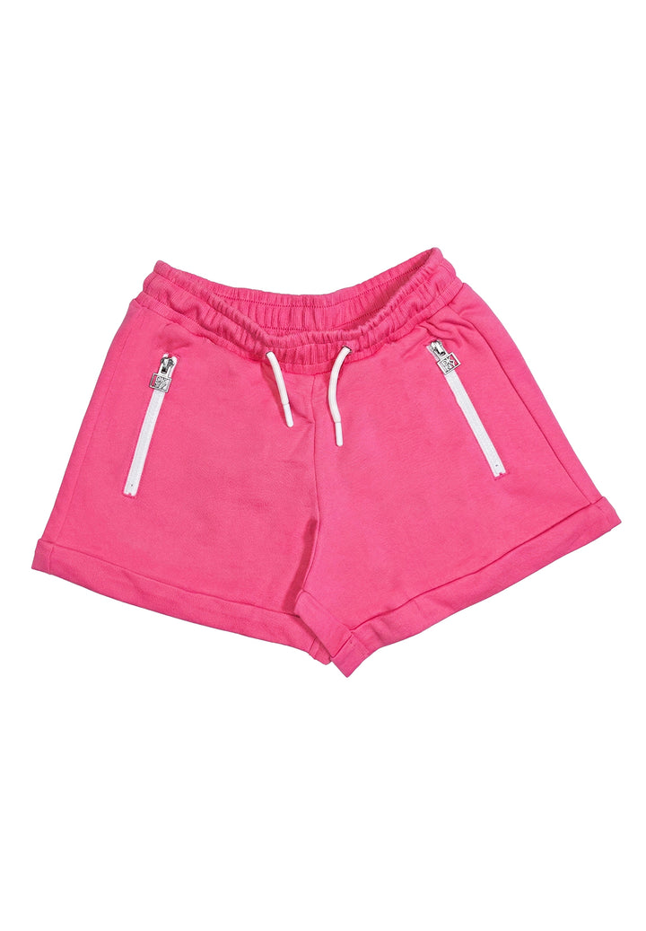 Cropped fuchsia sweatshirt for girls
