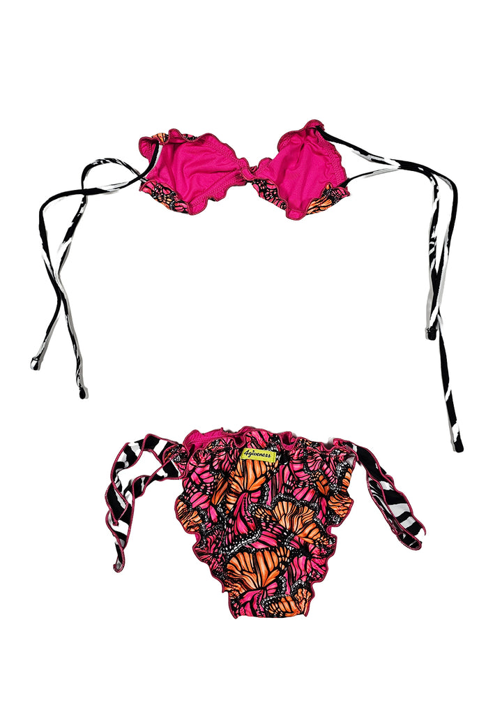 Fuchsia bikini swimsuit for girls