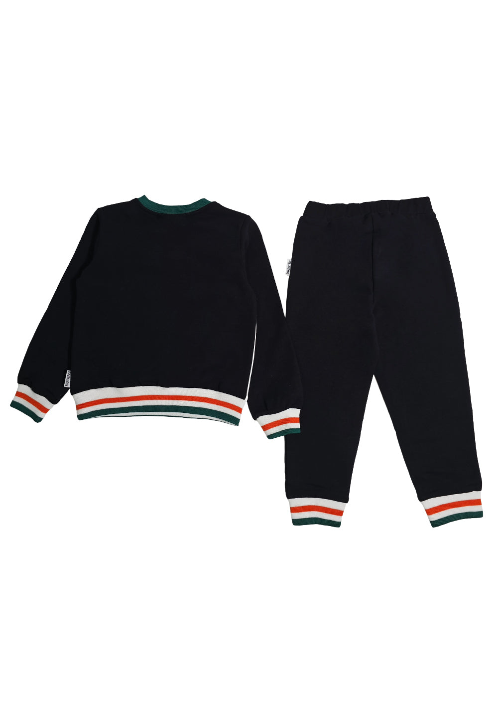Weiß-schwarzes Sweatshirt-Set für Neugeborene