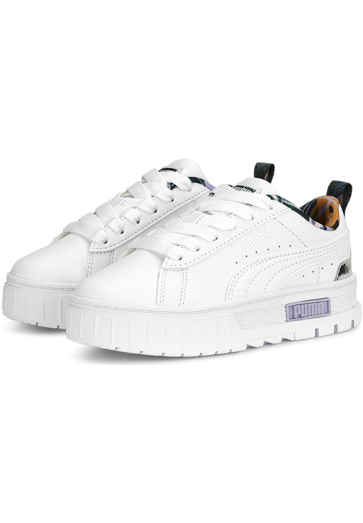 Chaussures blanches et violettes pour filles