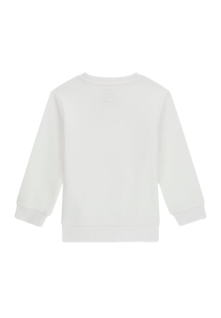 Weißes Sweatshirt mit Rundhalsausschnitt für Jungen