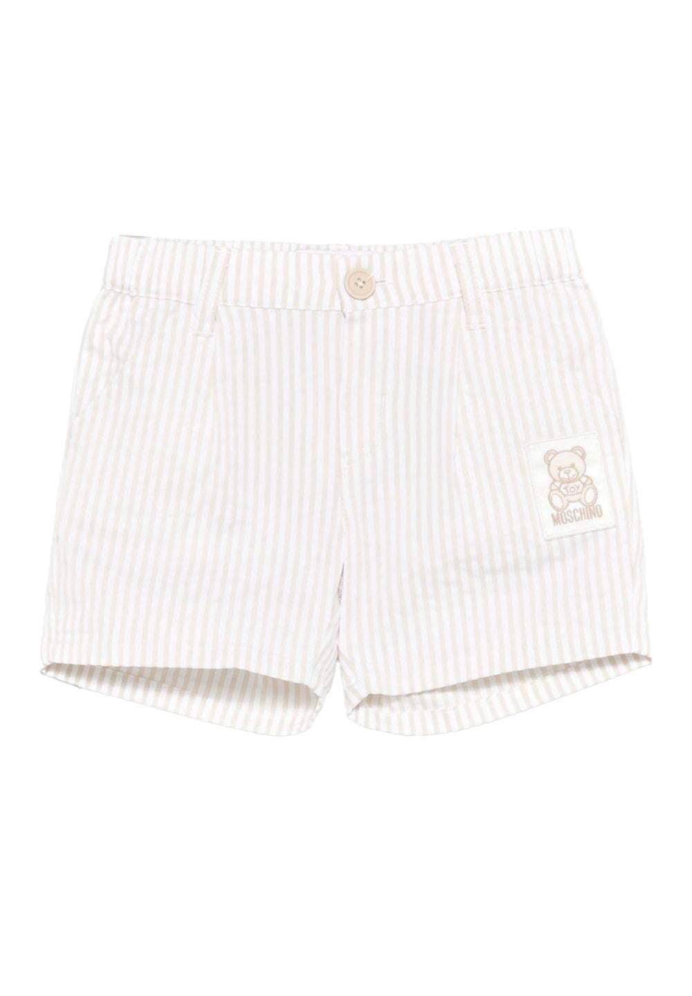 Short blanc-beige pour fille