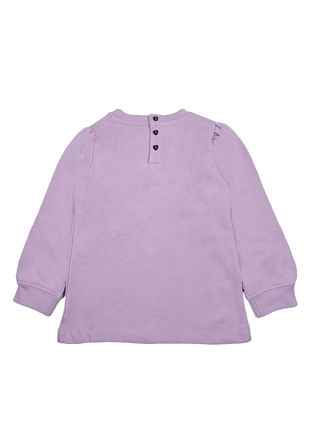 Lilac sweatshirt dress for baby girl