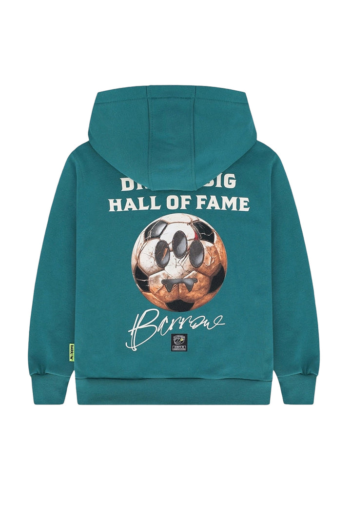 Sudadera con capucha verde para niño