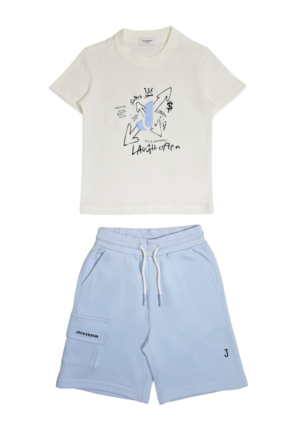 Weiß-hellblaues Set für Kinder