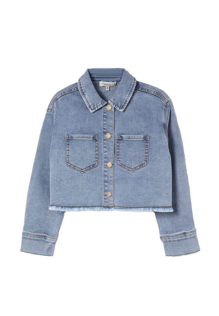 Blue denim jacket for girls