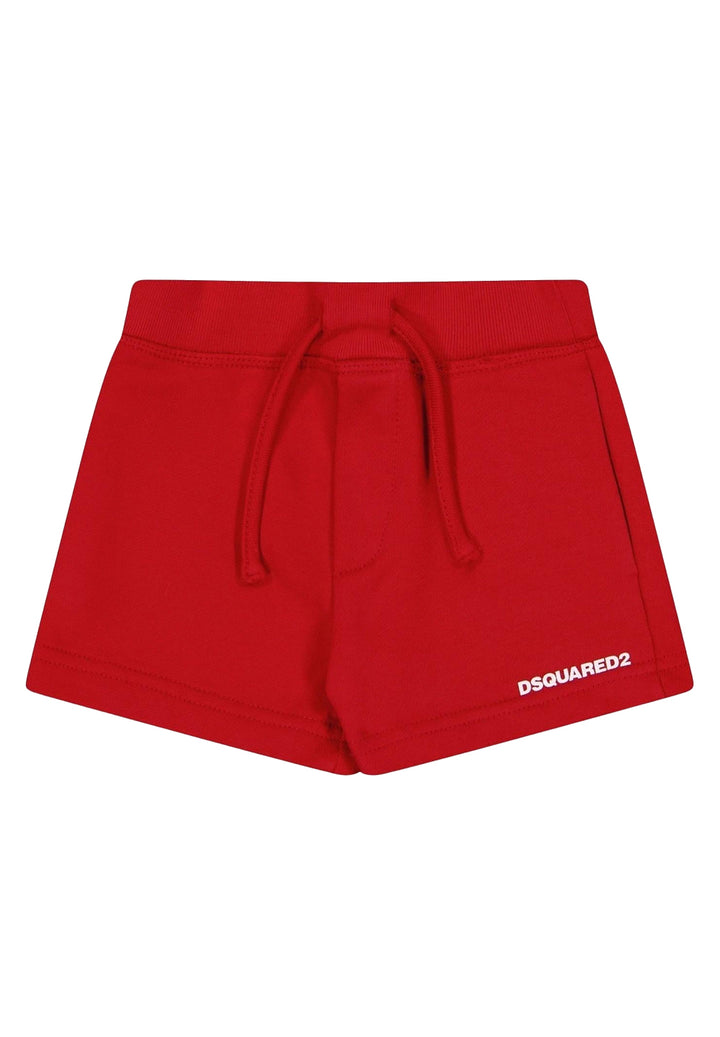 Short red sweatshirt for baby girl
