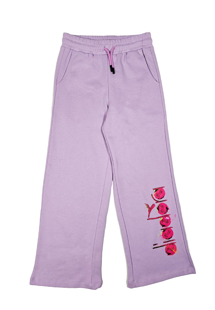 Pantalon de survêtement violet pour fille