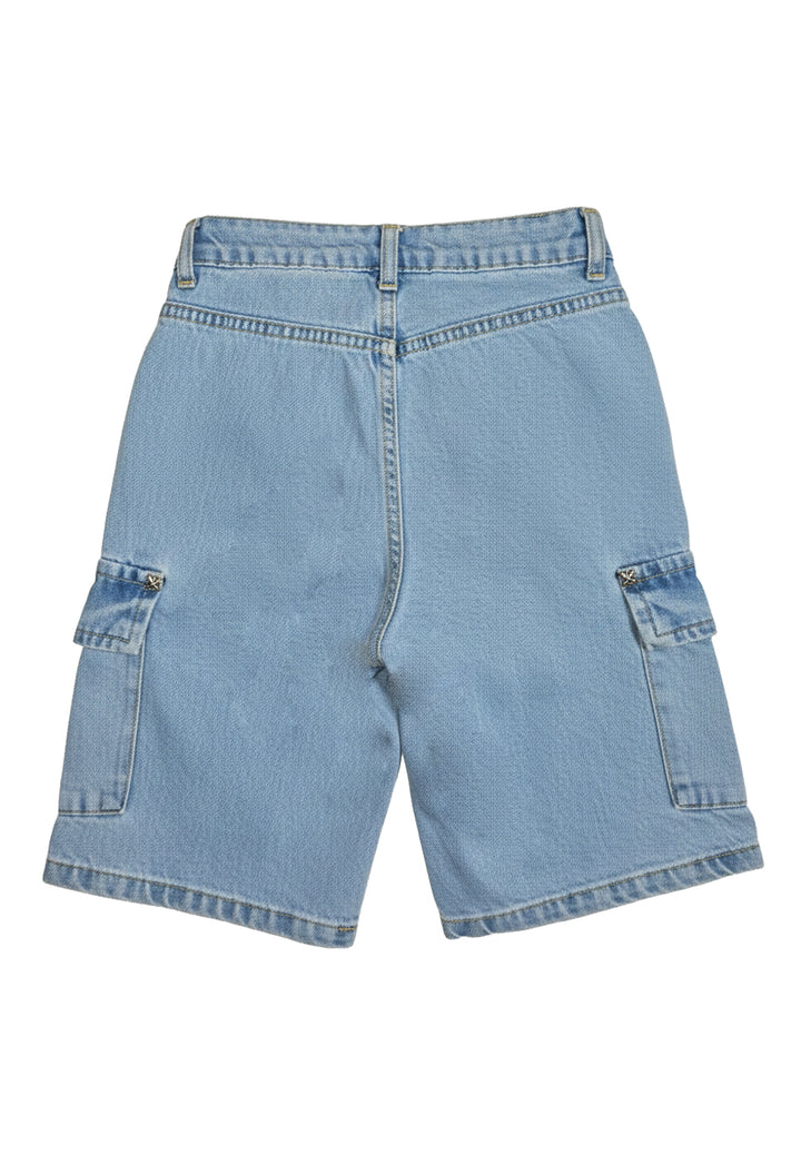 Blue denim Bermuda shorts for boys
