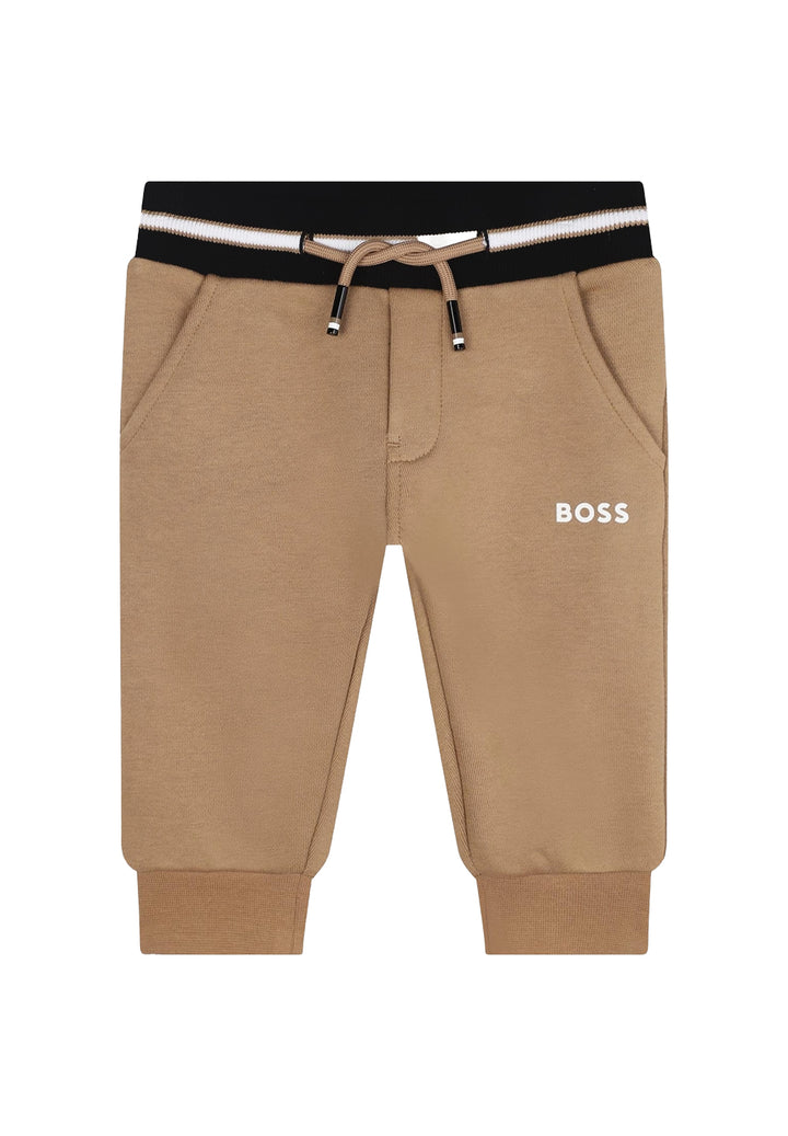 Pantalón de chándal beige para niño