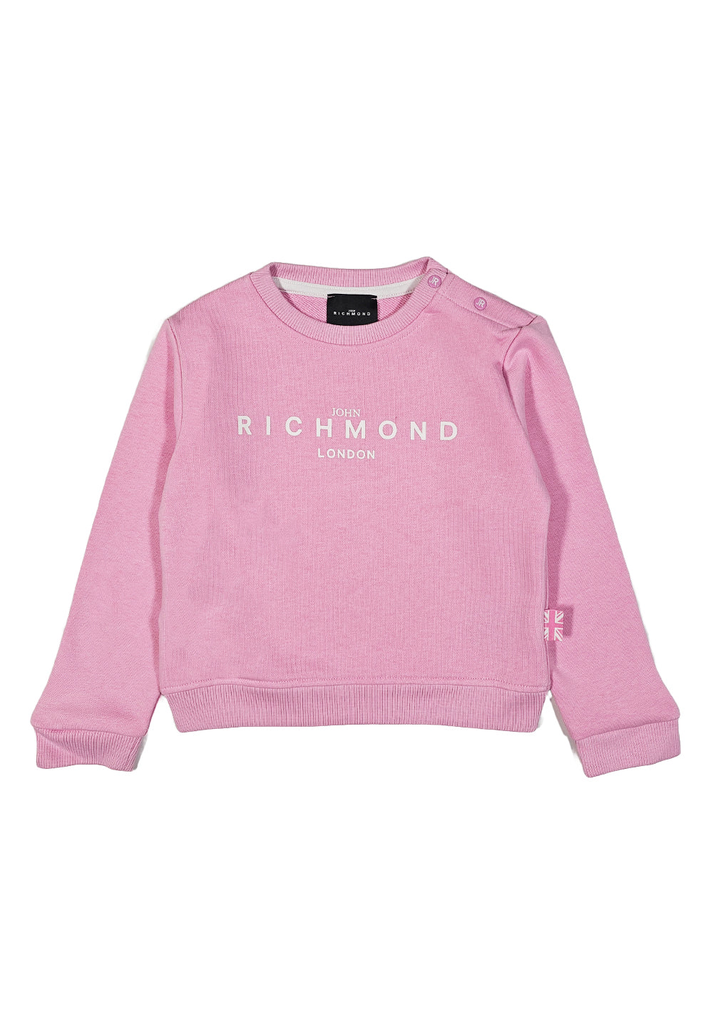 Baby girl's pink crew neck sweatshirt
