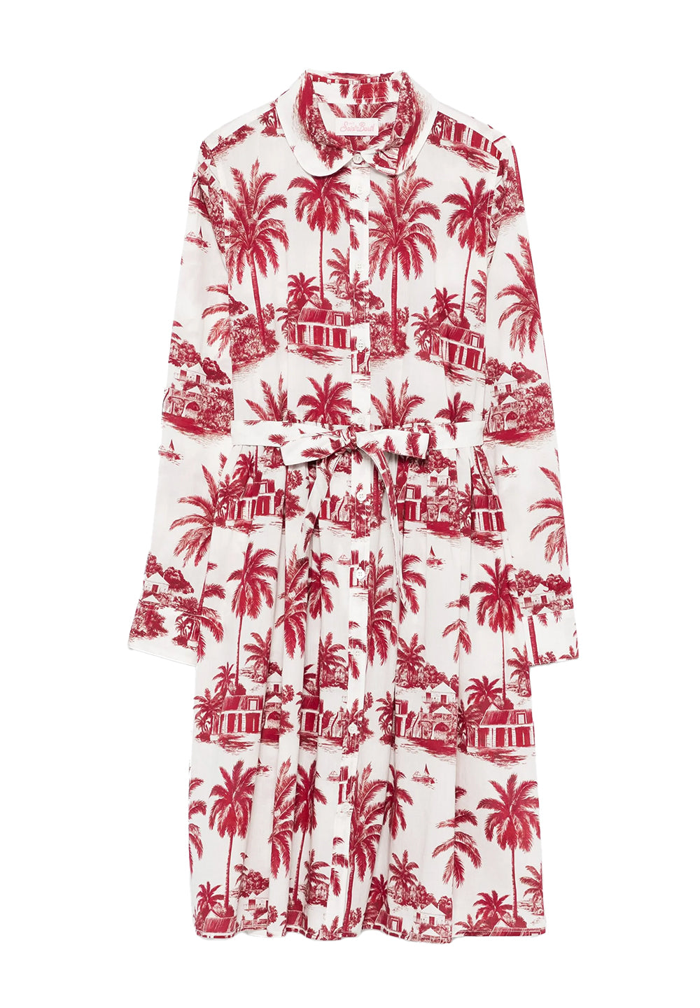 Red and white dress for a little girl