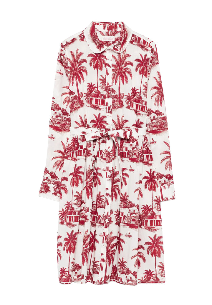Red and white dress for a little girl