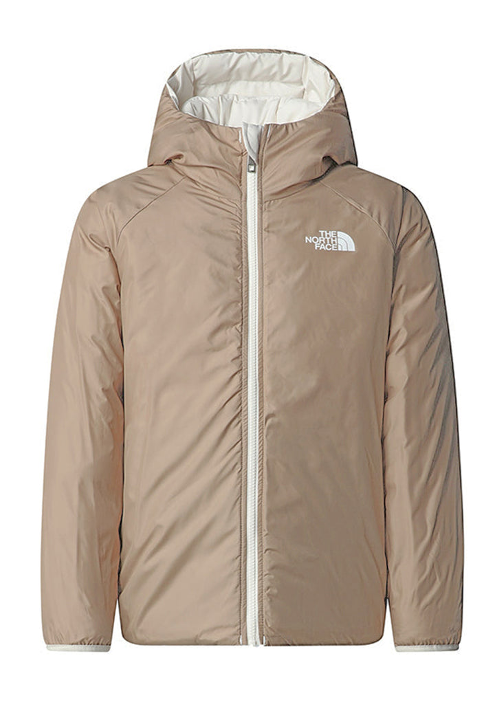 Veste réversible blanc-beige pour fille