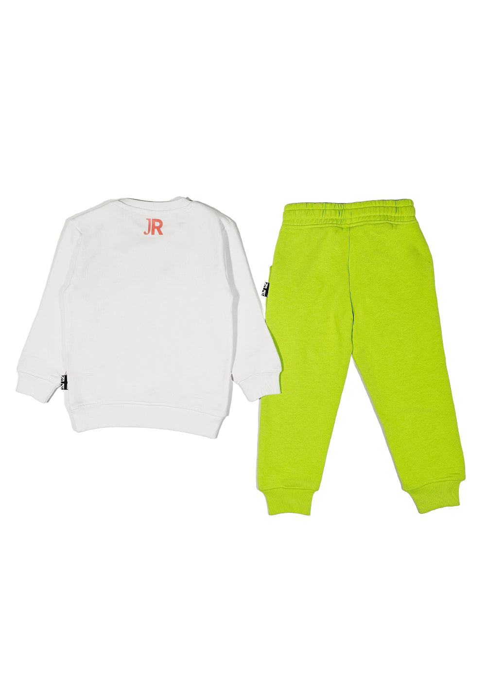 Weiß-grünes Sweatshirt-Set für Jungen