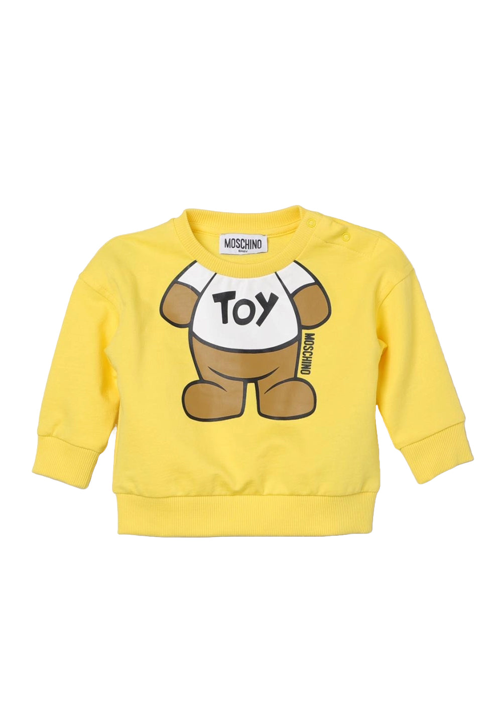 Sudadera amarilla de cuello redondo para bebé