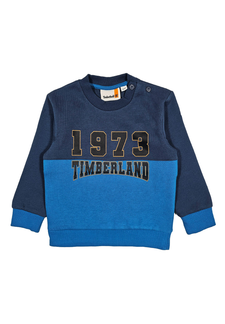 Blue crew neck sweatshirt for baby
