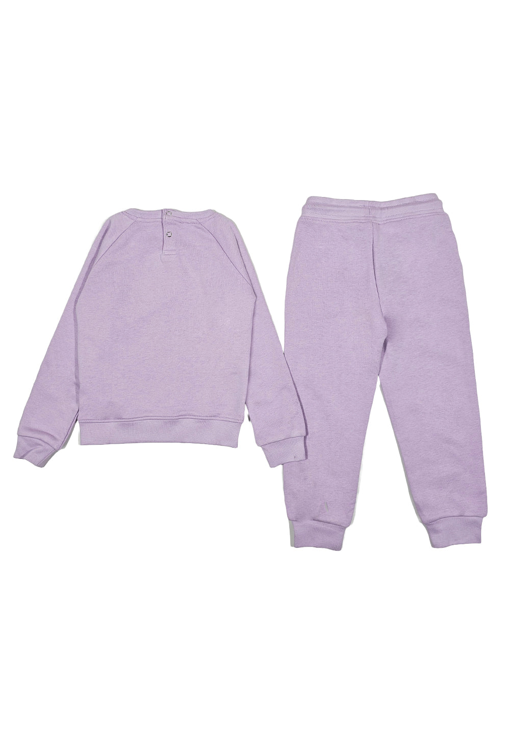 Lilac sweatshirt set for baby girl