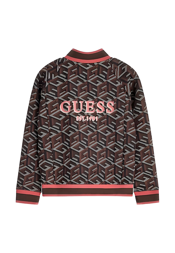 Sudadera con cremallera multicolor para niña