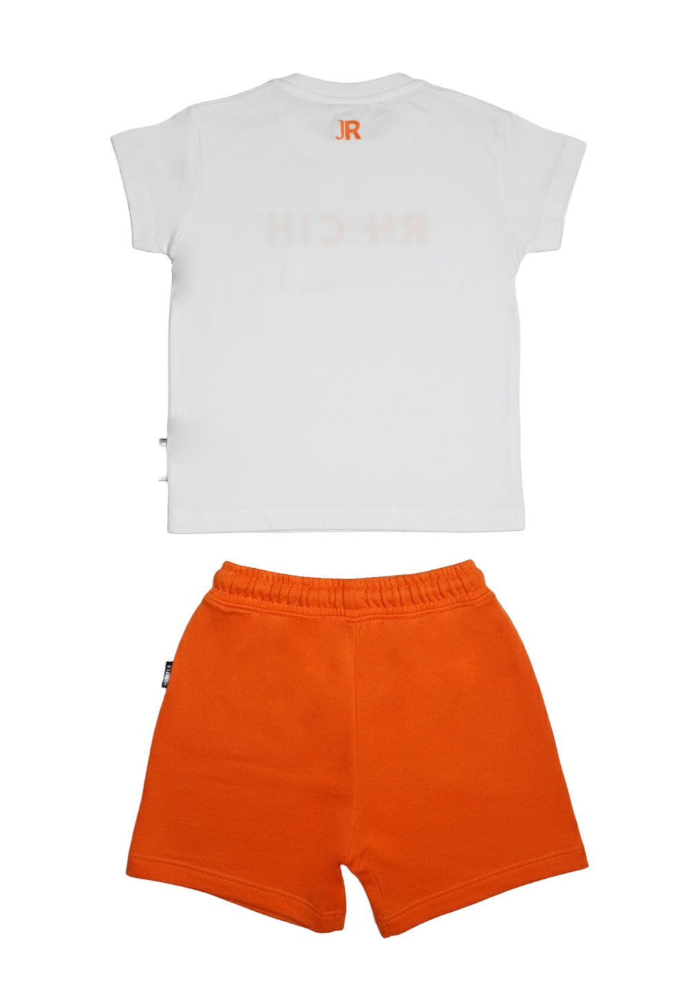 Weiß-orangefarbenes Outfit für Neugeborene