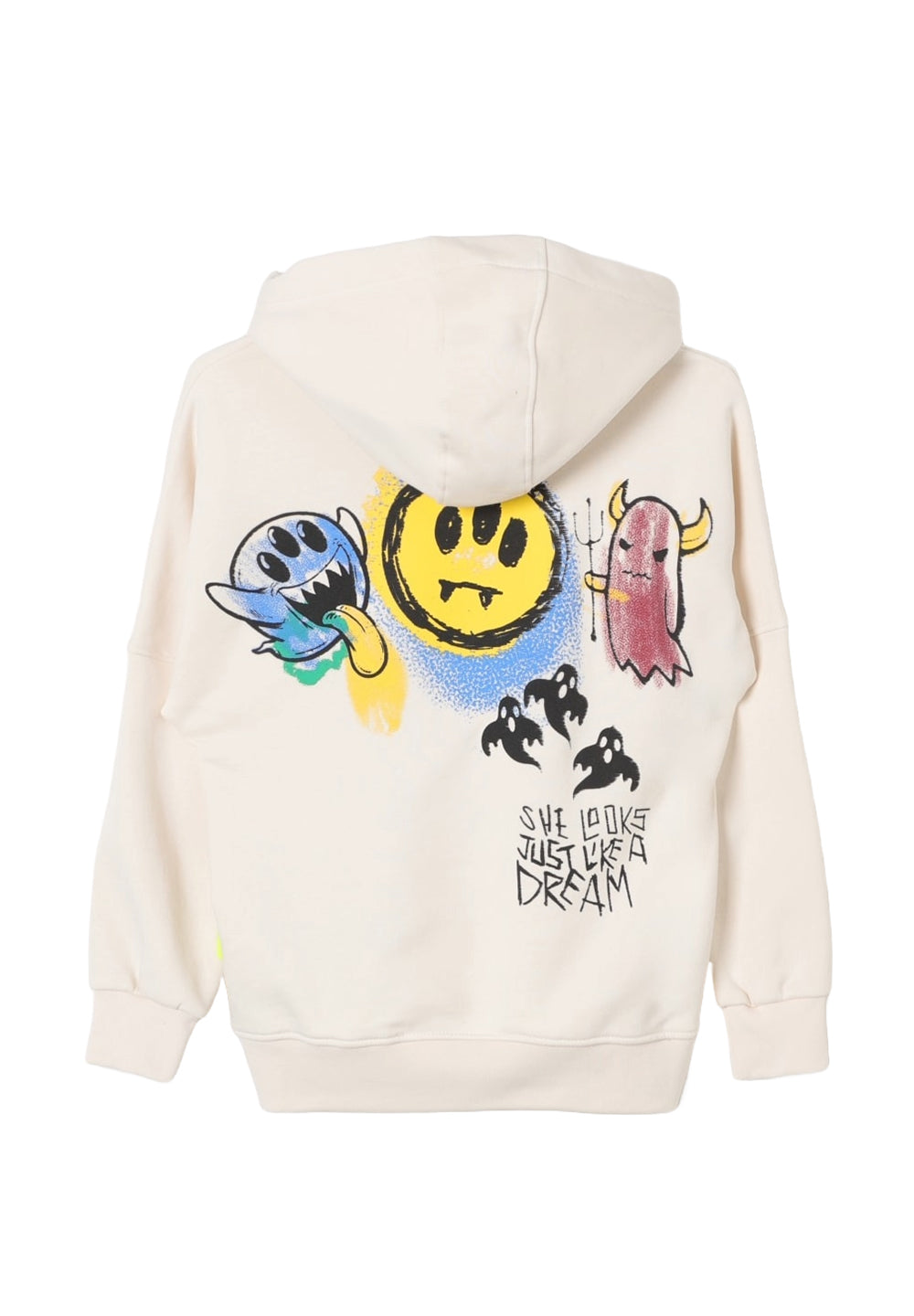 Sweat à capuche crème pour enfants