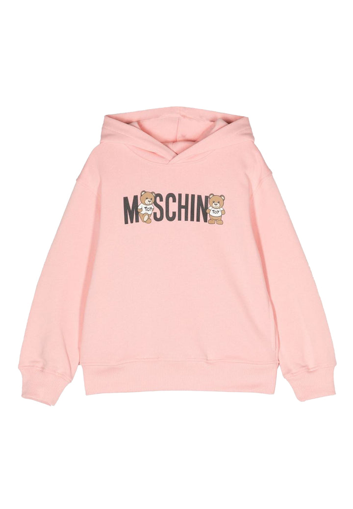 Sudadera con capucha rosa para niña