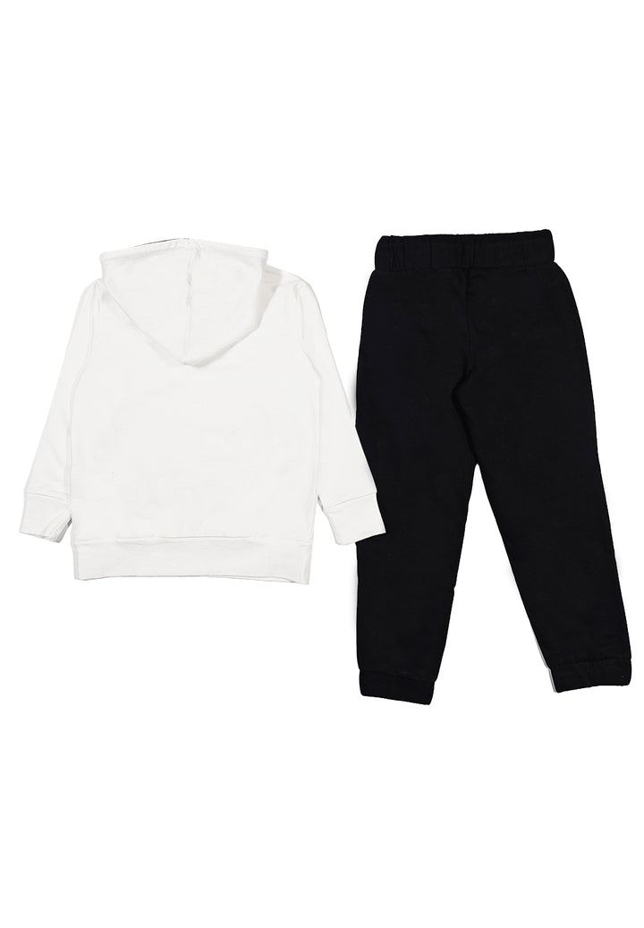 Ensemble sweat-shirt noir et blanc pour enfant