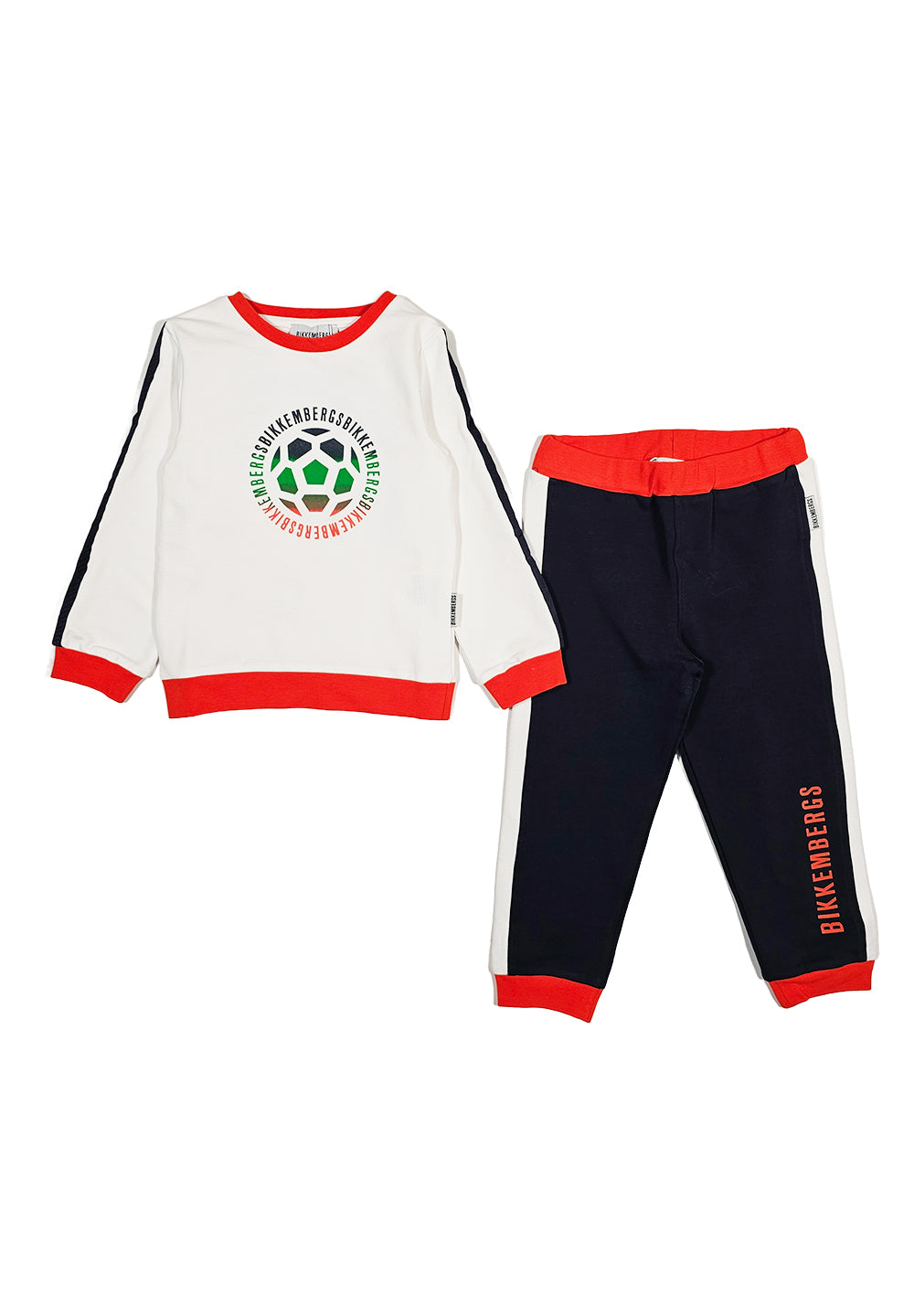 Completo felpa bianco-blu per bambino - Primamoda kids