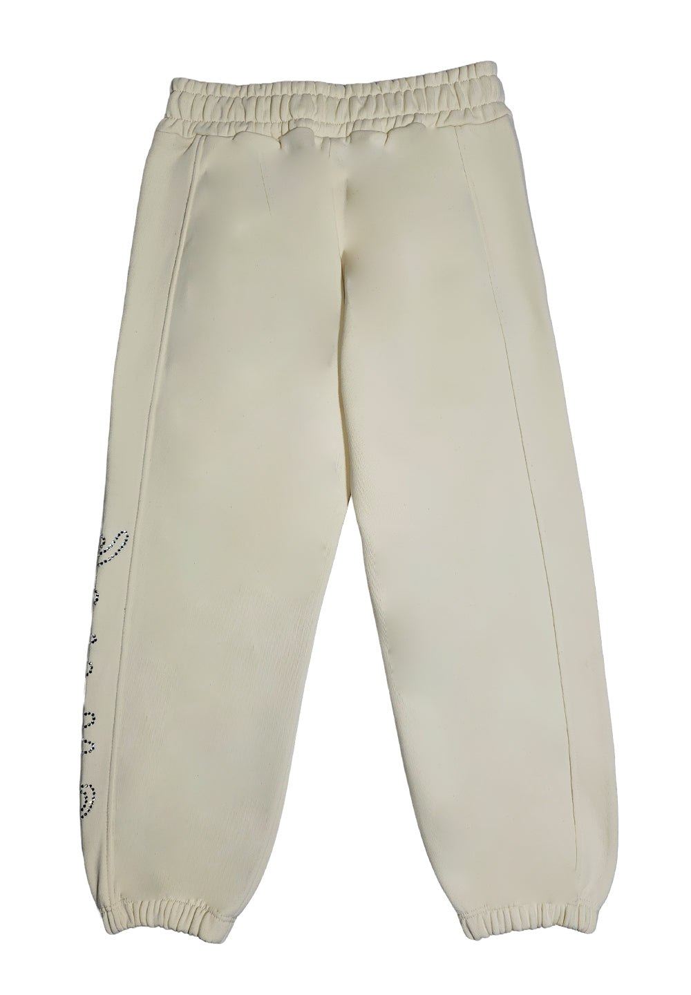Pantalón de chándal crema para niña