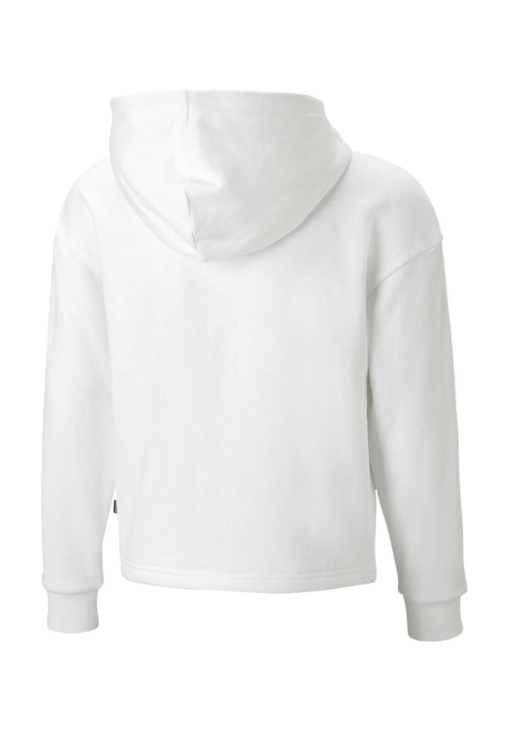 Sudadera con capucha blanca para niña