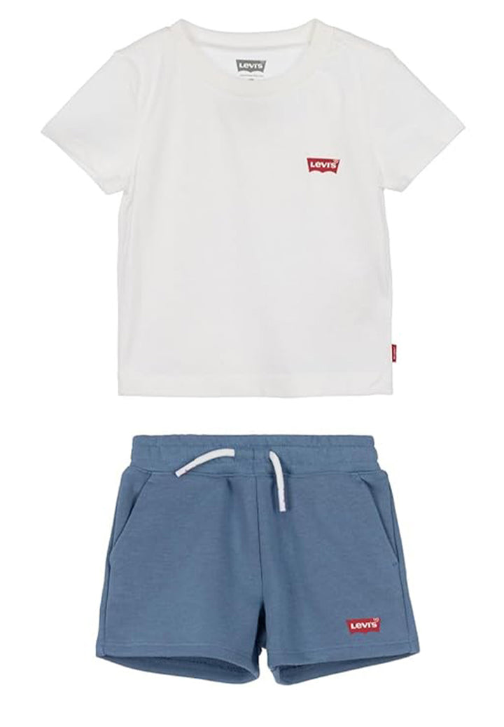 Conjunto blanco y azul para recién nacido