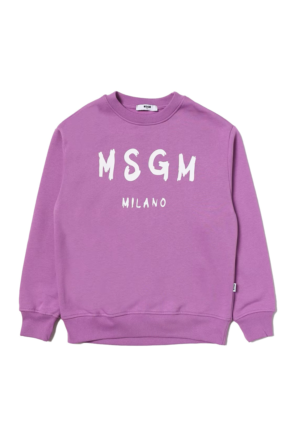 Sweat-shirt ras du cou violet pour fille