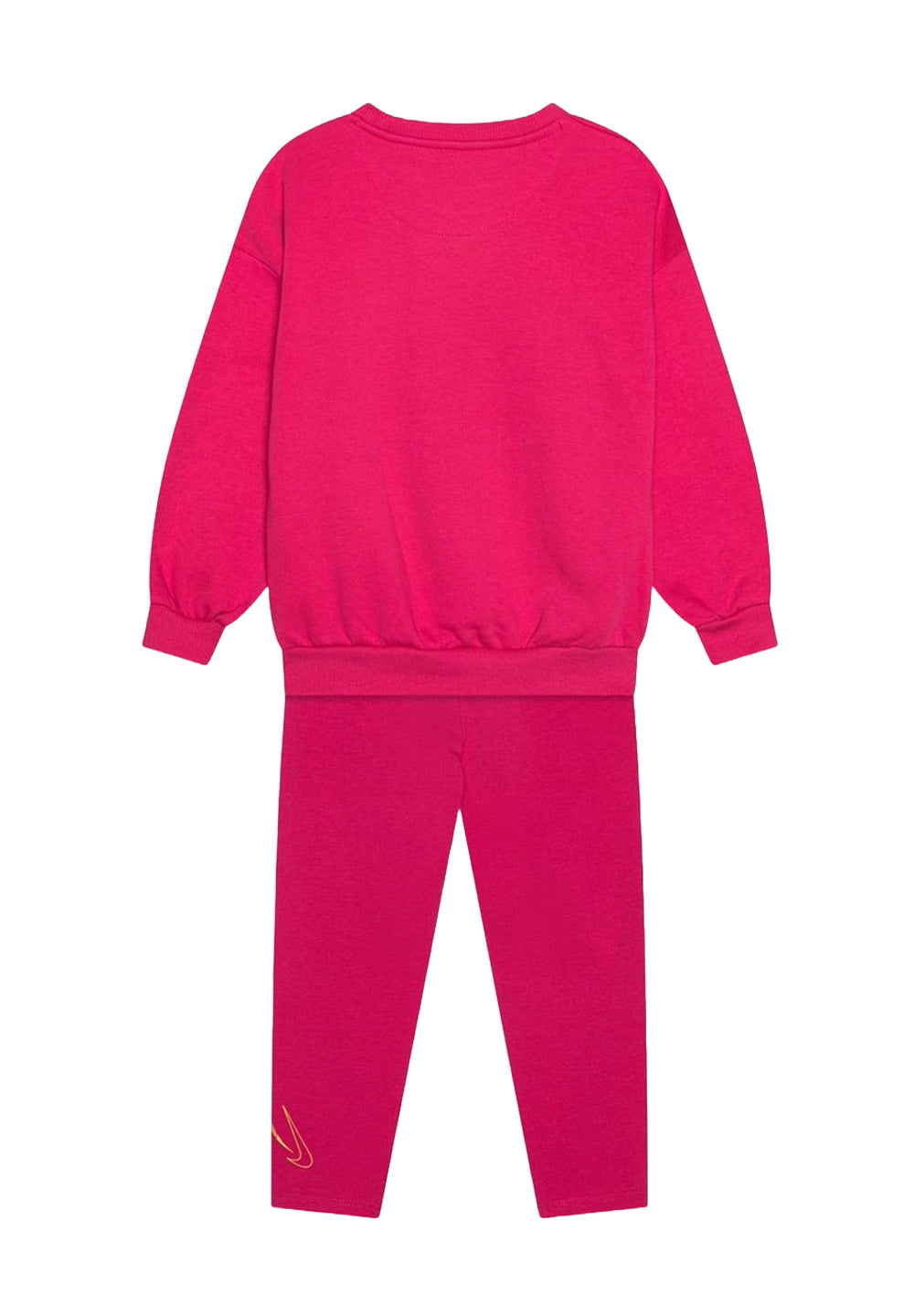 Conjunto de sudadera fucsia para niña