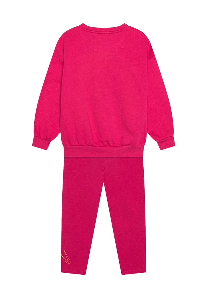 Conjunto de sudadera fucsia para niña