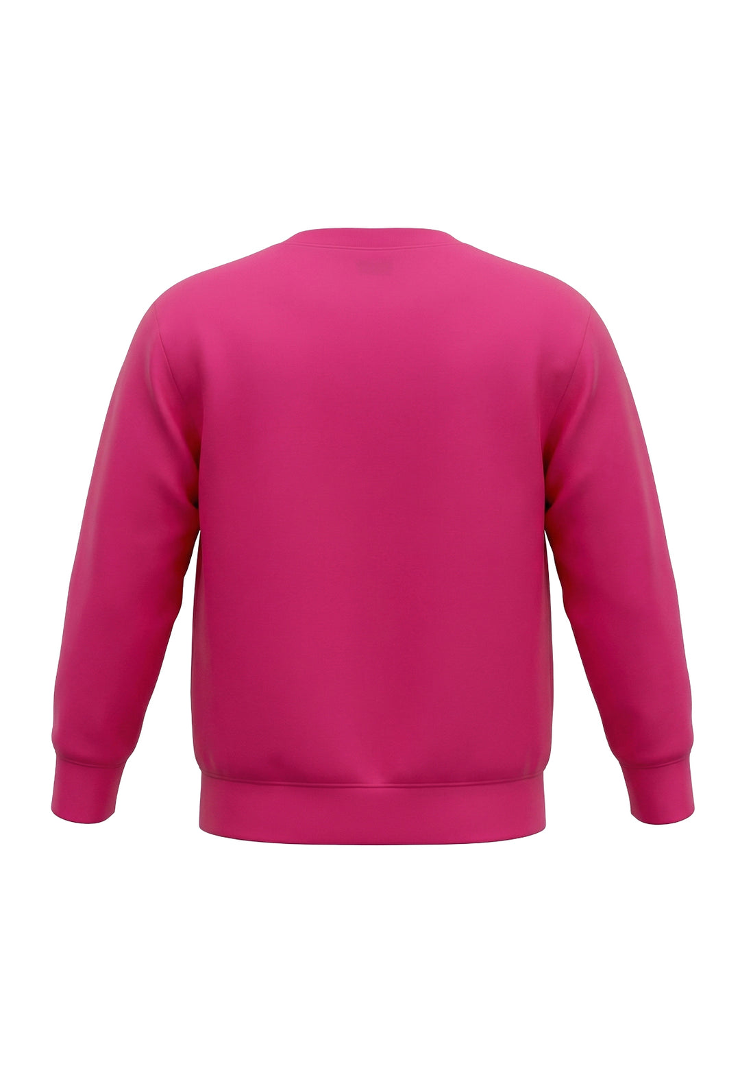 Sudadera de cuello redondo fucsia para niña