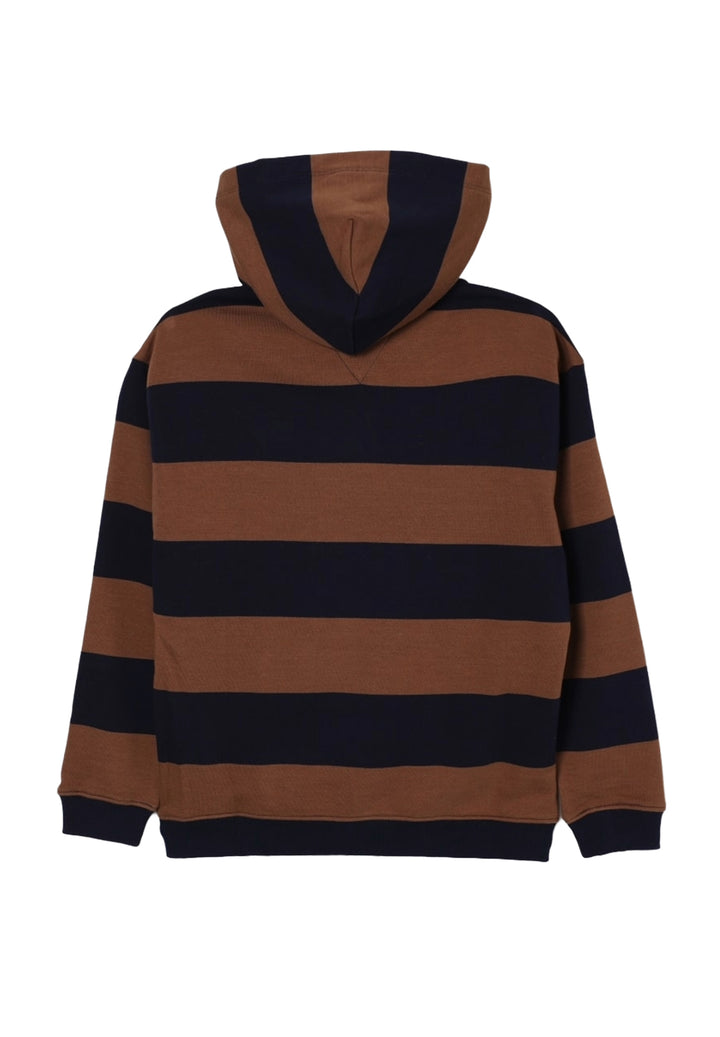 Sudadera con capucha marrón para niño
