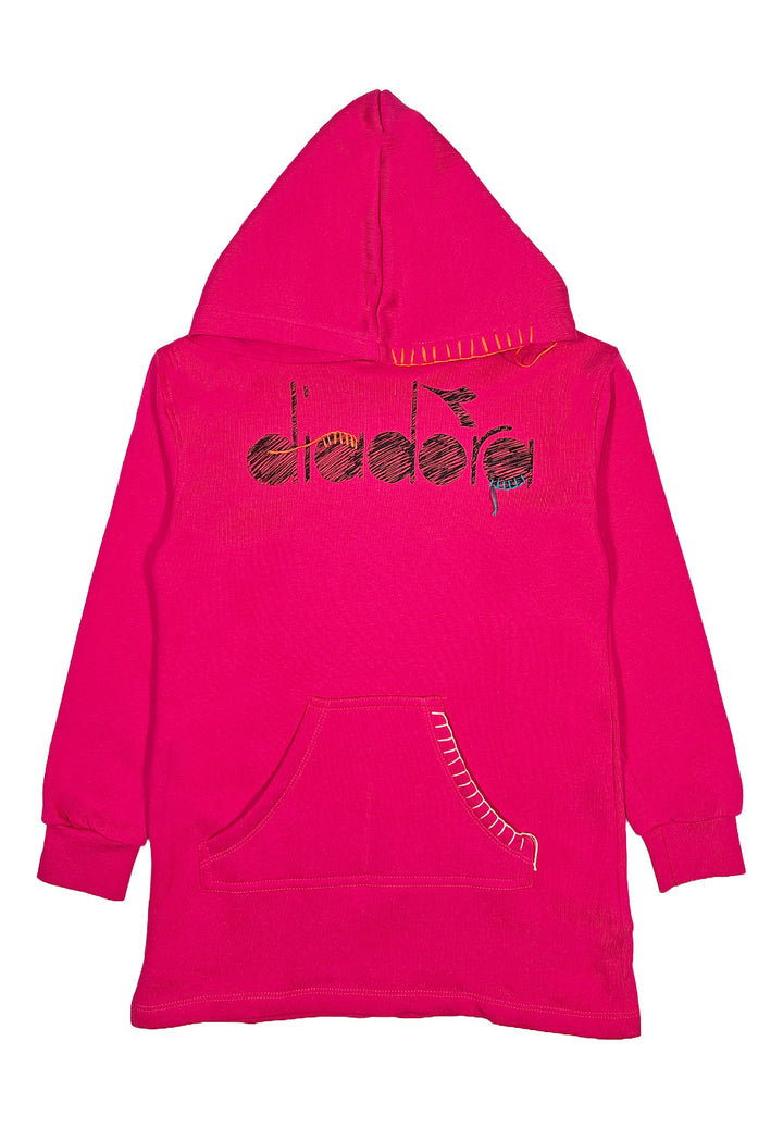 Fuchsia oversized sweatshirt for girls