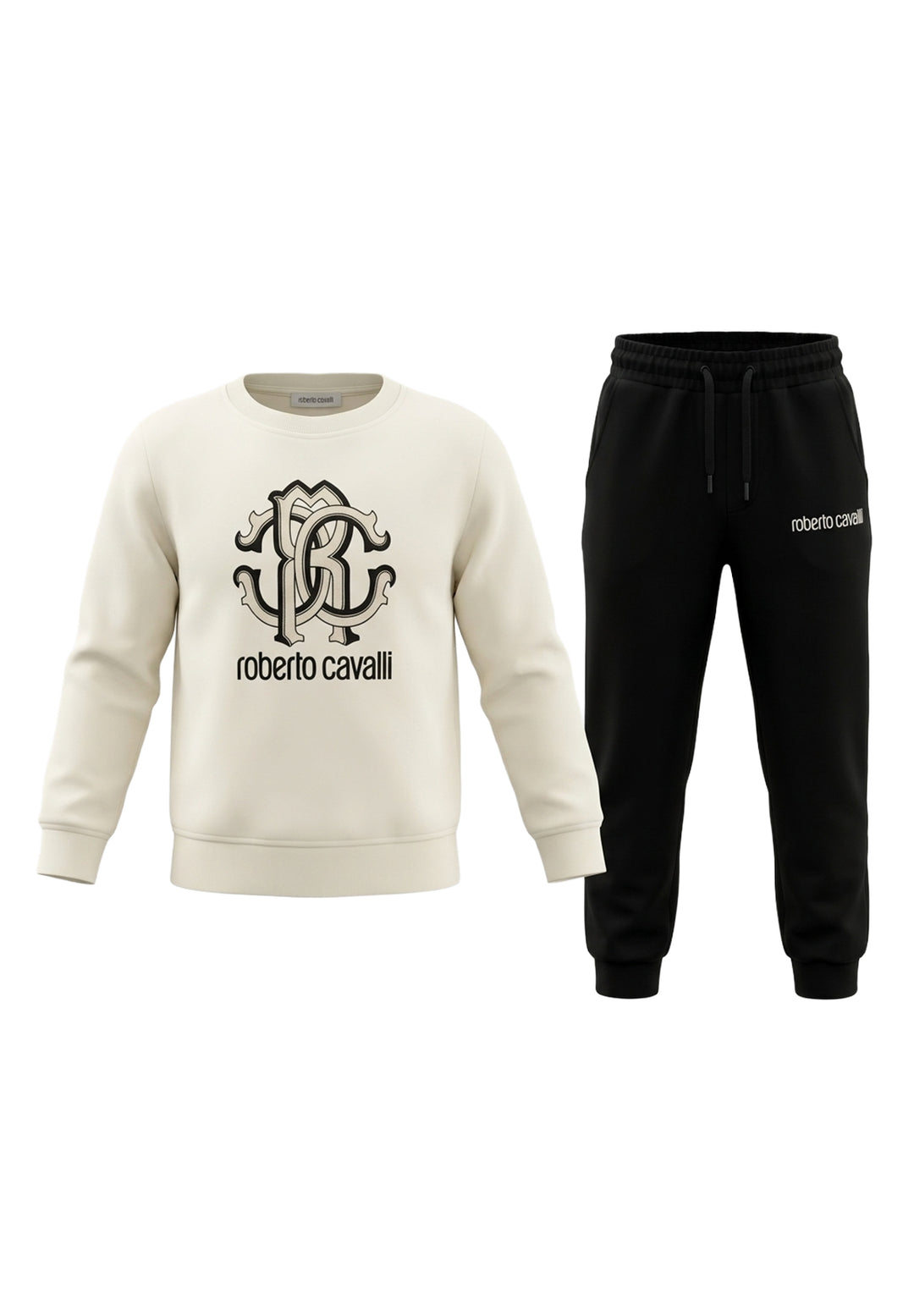 Schwarz-weißes Sweat-Set für Kinder