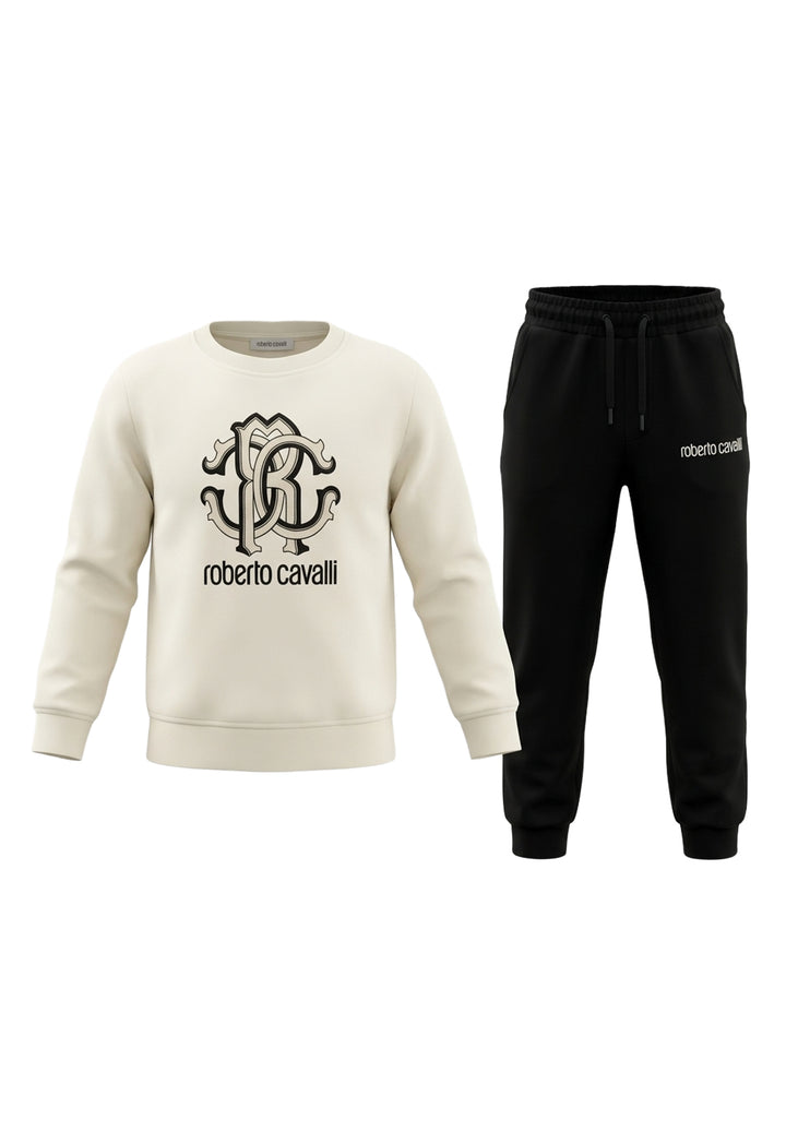 Schwarz-weißes Sweat-Set für Kinder