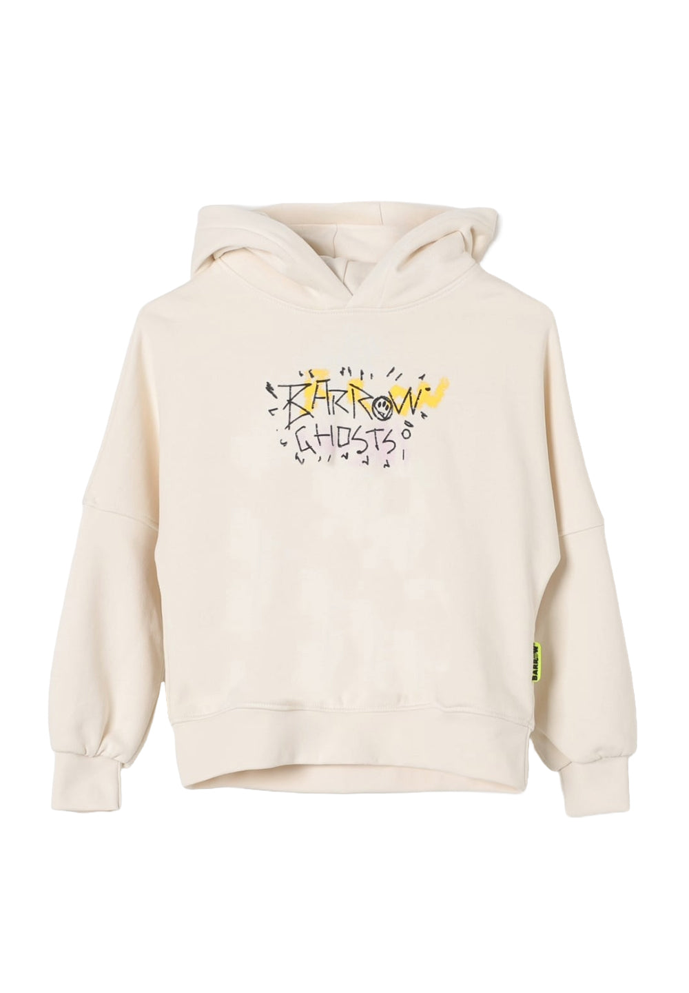 Sudadera con capucha color crema para niña