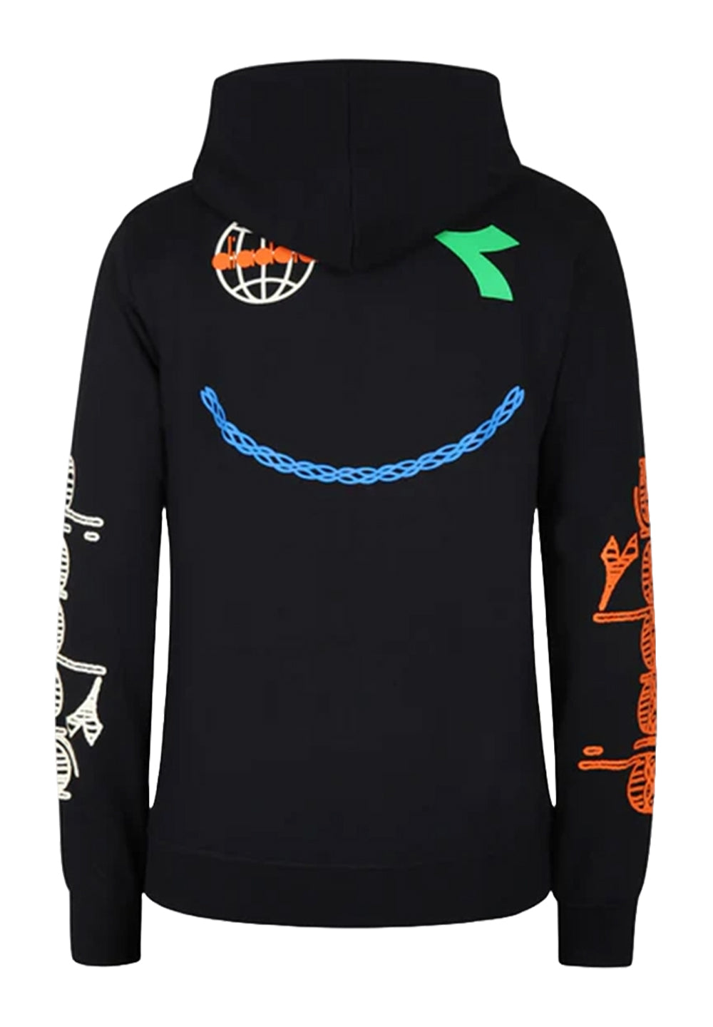 Sudadera negra con capucha y cremallera para niño
