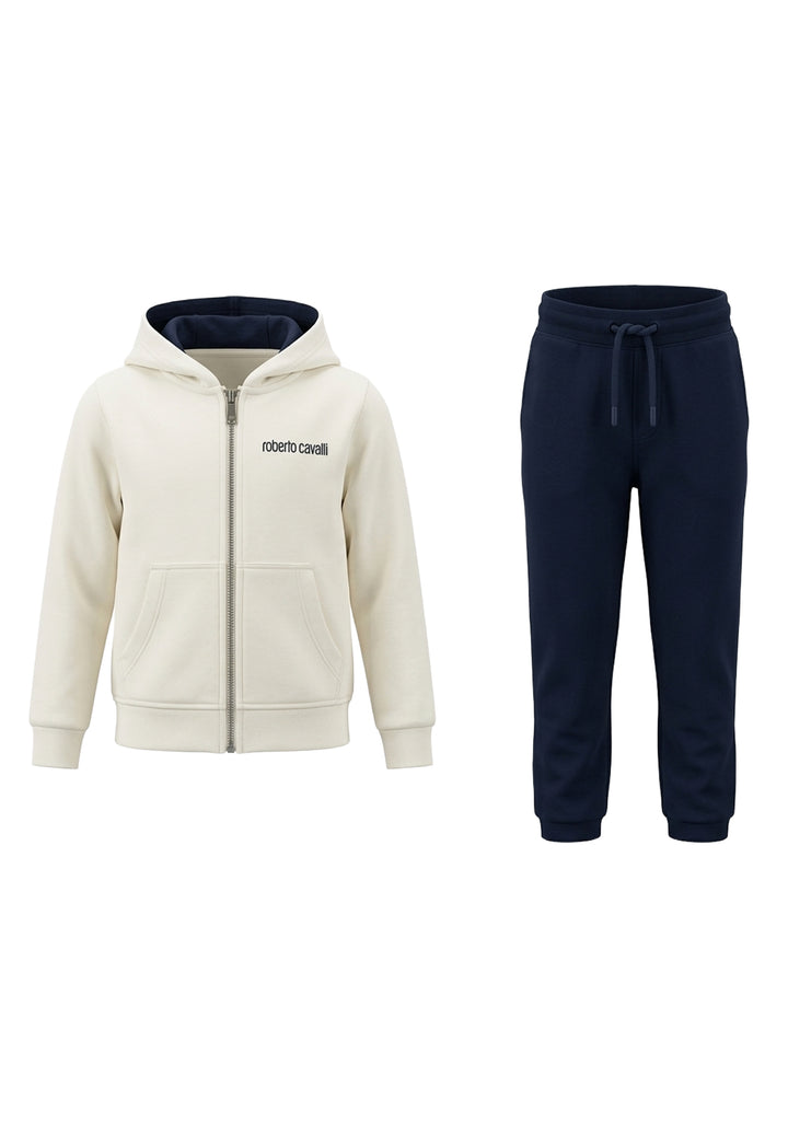 Weißer Sweatshirt-Anzug für Kinder