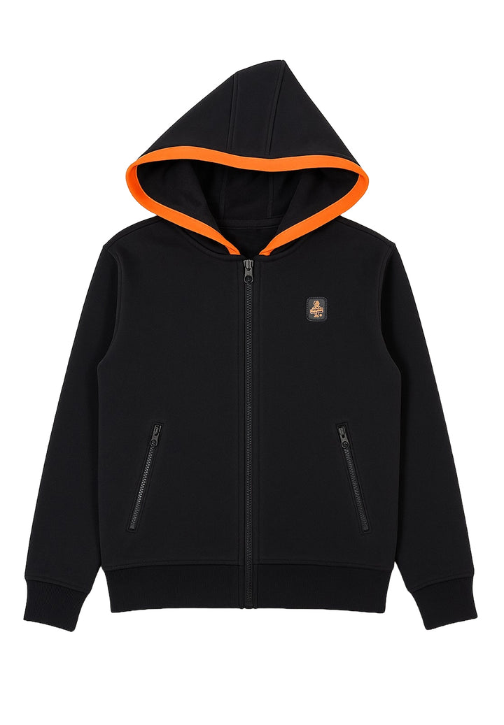 Schwarzes Sweatshirt mit Reißverschluss für Jungen